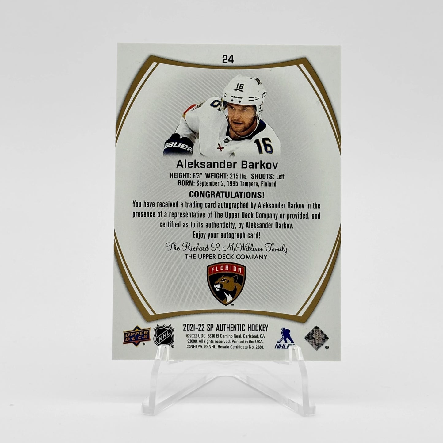 2021 - 22 SP AUTHENTIC - LIMITED AUTO - ALEKSANDER BARKOV