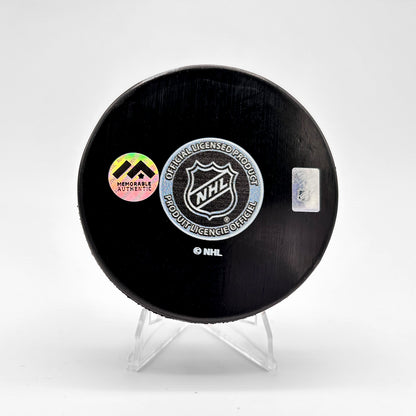 HOCKEY PUCK - AUTO - INSCRIBED - BRIAN BELLOWS