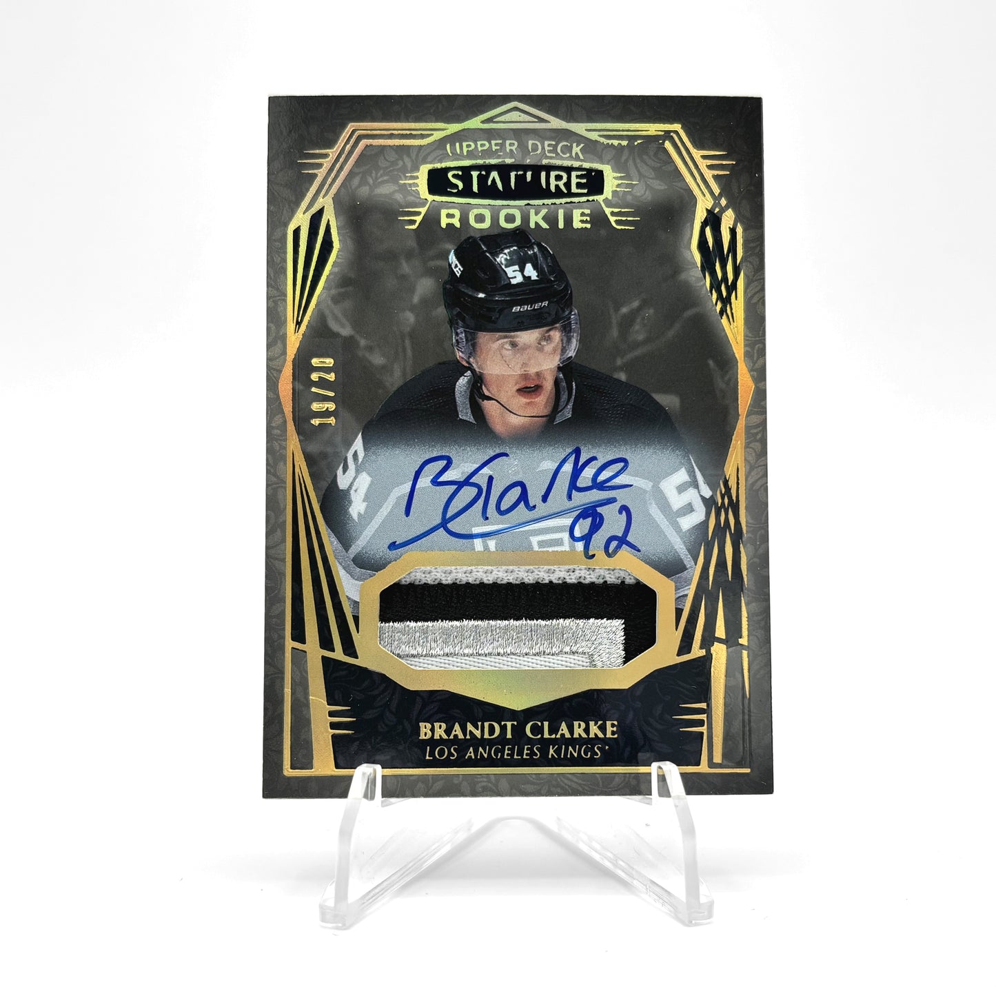 2022-23 - UD STATURE - ROOKIE AUTO PATCH BRANDT CLARKE 19/20