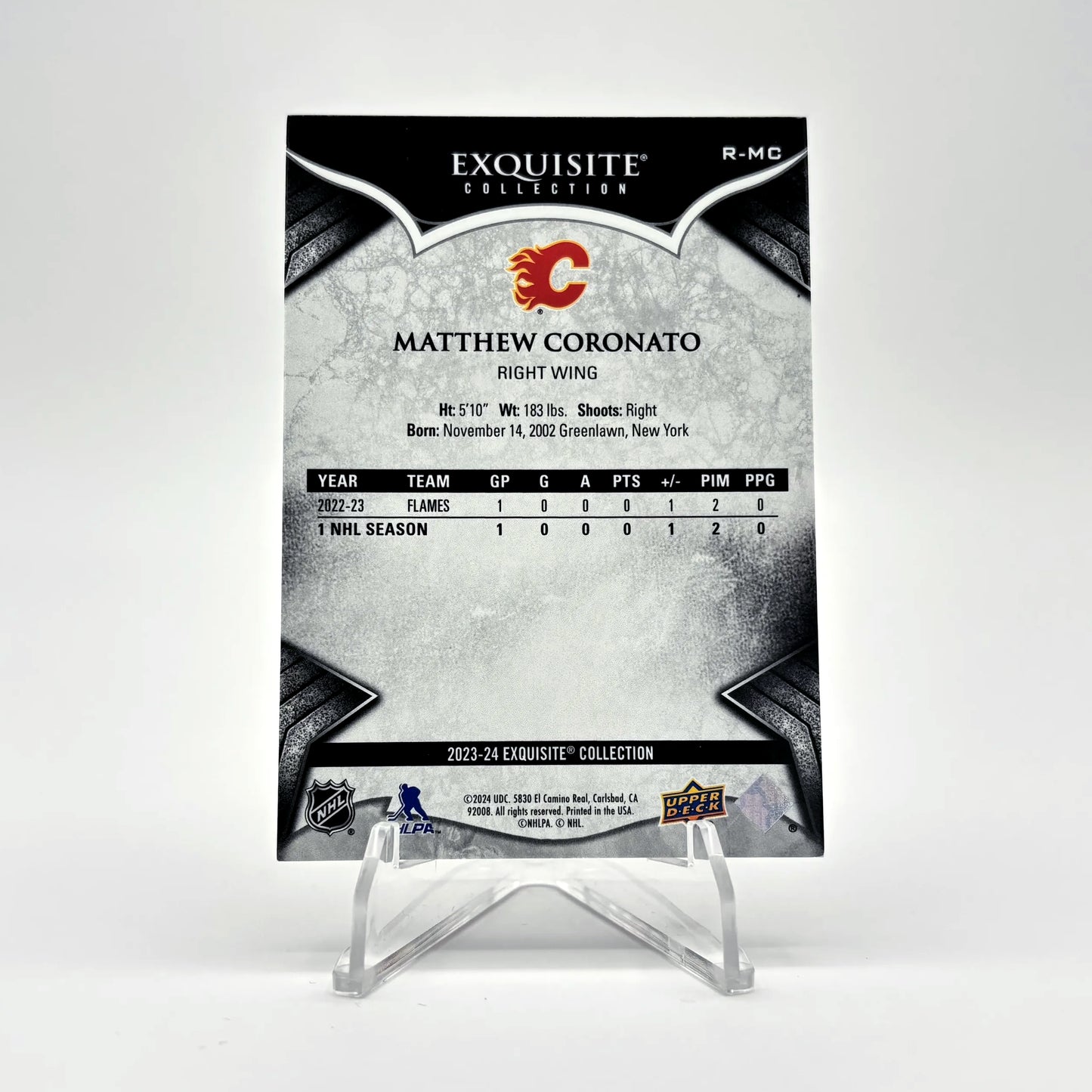 2023-24 - UD EXQUISITE - ROOKIE - MATTHEW CORONATO 83/99