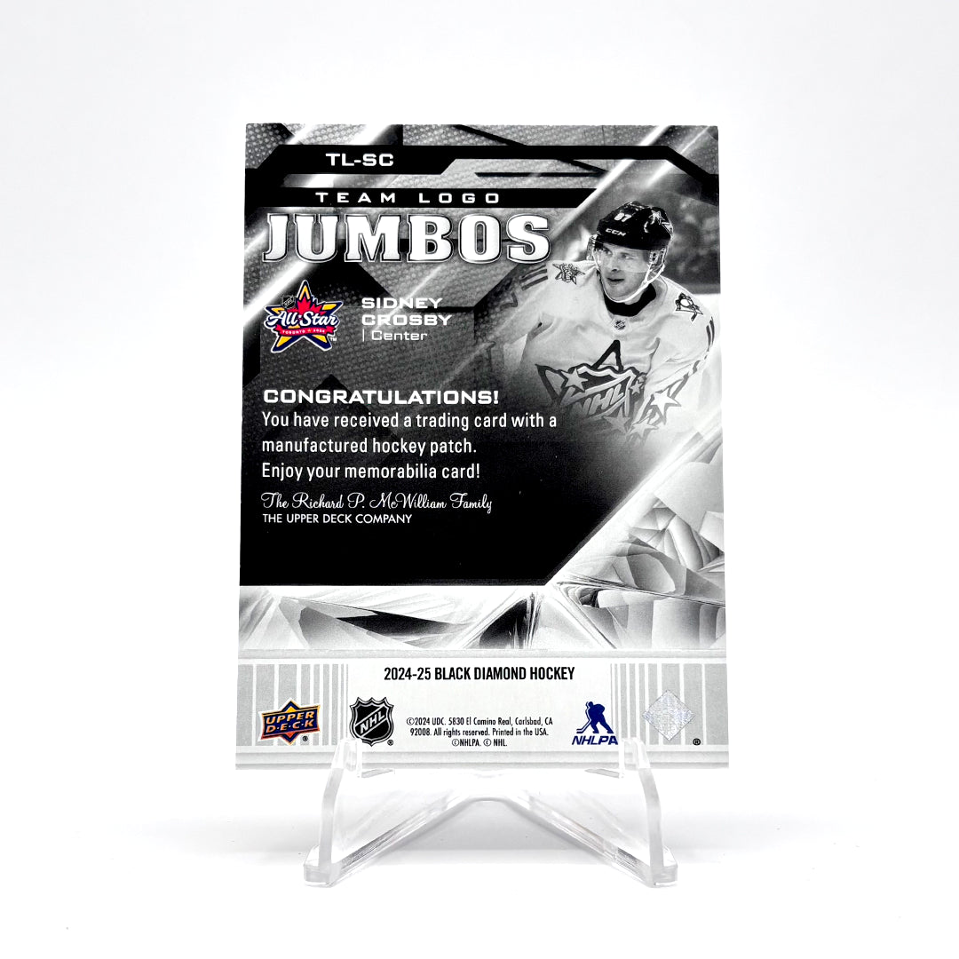 2024-25- BLACK DIAMOND - TEAM LOGO JUMBOS- SIDNEY CROSBY