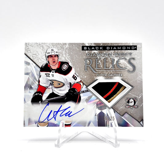 2024-25- BLACK DIAMOND - DIAMOND DEBUT RELICS - CUTTER GAUTHIER 16/25