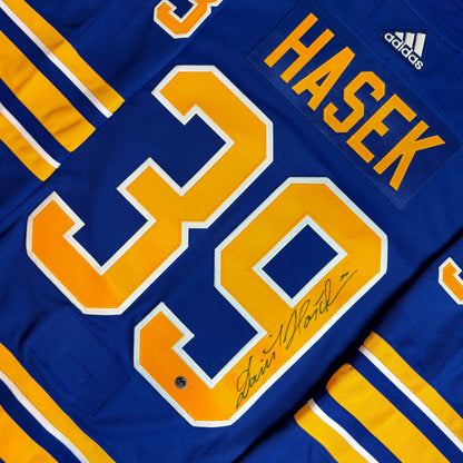 DOMINIK HASEK - JERSEY HOCKEY AUTOGRAPHIÉ - ADIDAS