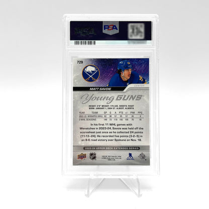 2023-24 - US SERIES ONE -  YOUNG GUNS - MATT SAVOIE - PSA 9