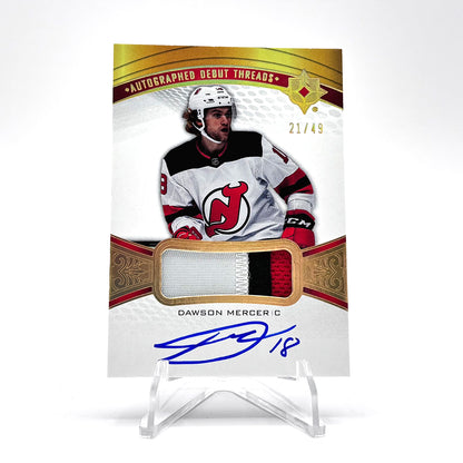 2021-22 - UD ULTIMATE - AUTO DEBUT THREADS - DAWSON MERCER 21/49