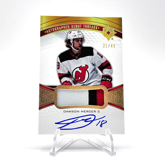 2021-22 - UD ULTIMATE - AUTO DEBUT THREADS - DAWSON MERCER 21/49