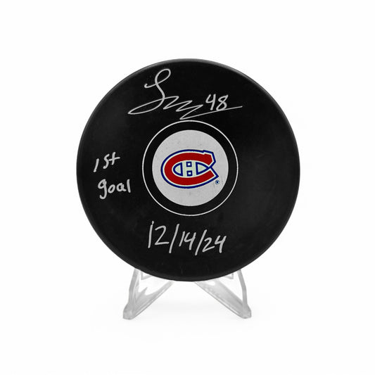 HOCKEY PUCK - AUTO - LANE HUTSON - INSCRIBED