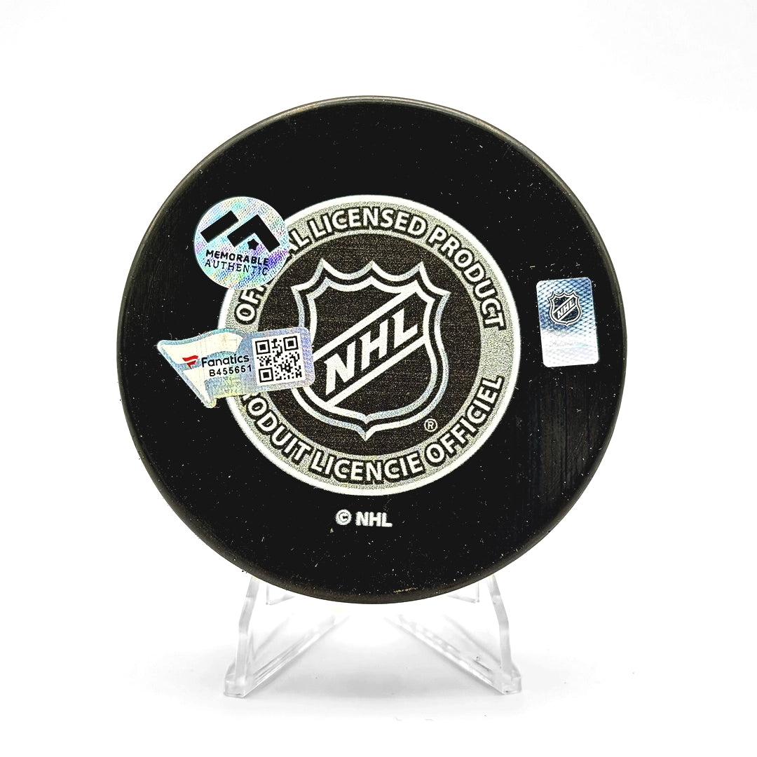 HOCKEY PUCK - AUTO DRAFT DAY - JURAJ SLAFKOVSKY - INSCRIBED 2022 #1 PICK