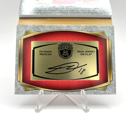 2021-22 - UD THE CUP  - PLAYER PLAQUES - DAWSON MERCER 02/35