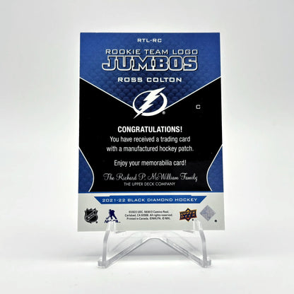 2021-22 - UD BLACK DIAMOND - ROOKIE TEAM LOGO JUMBOS - ROSS COLTON