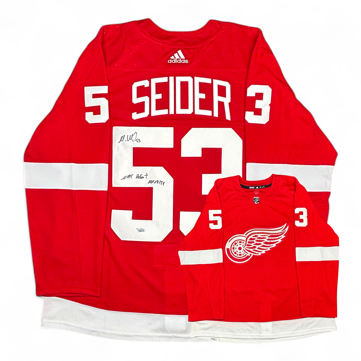 MORITZ SEIDER - JERSEY HOCKEY AUTOGRAPHIÉ - ADIDAS - INSCRIBED