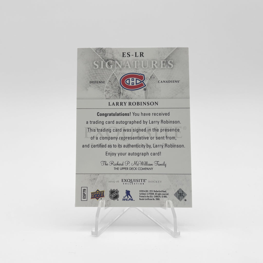 2015-16 - UD EXQUISITE COLLECTION - LARRY ROBINSON - SIGNATURES /99