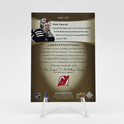 2023-24 - UD ARTIFACTS - AUTO-FACTS - VITEK VANECEK