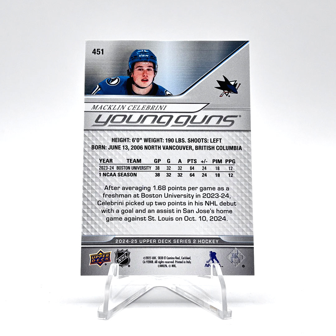 2024-25 - UD SERIES TWO - YOUNG GUNS - MACKLIN CELEBRINI